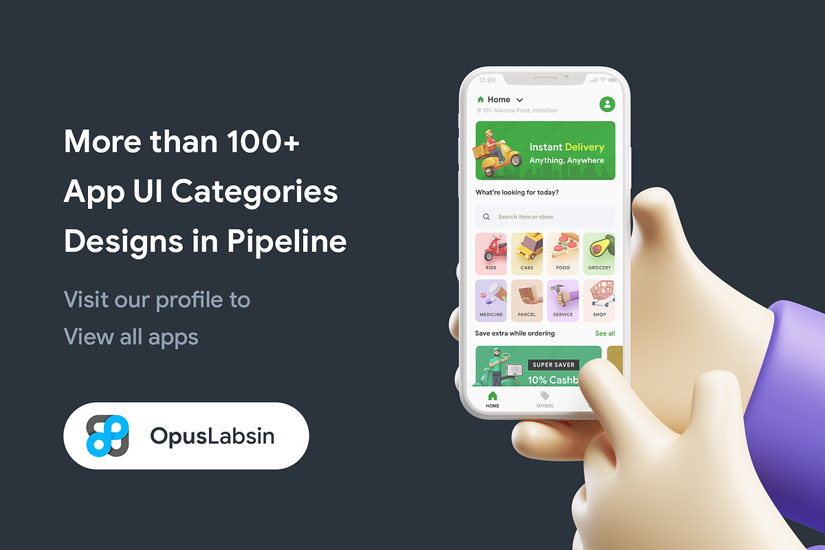 8 in 1 multi-service App UI| DeliGo