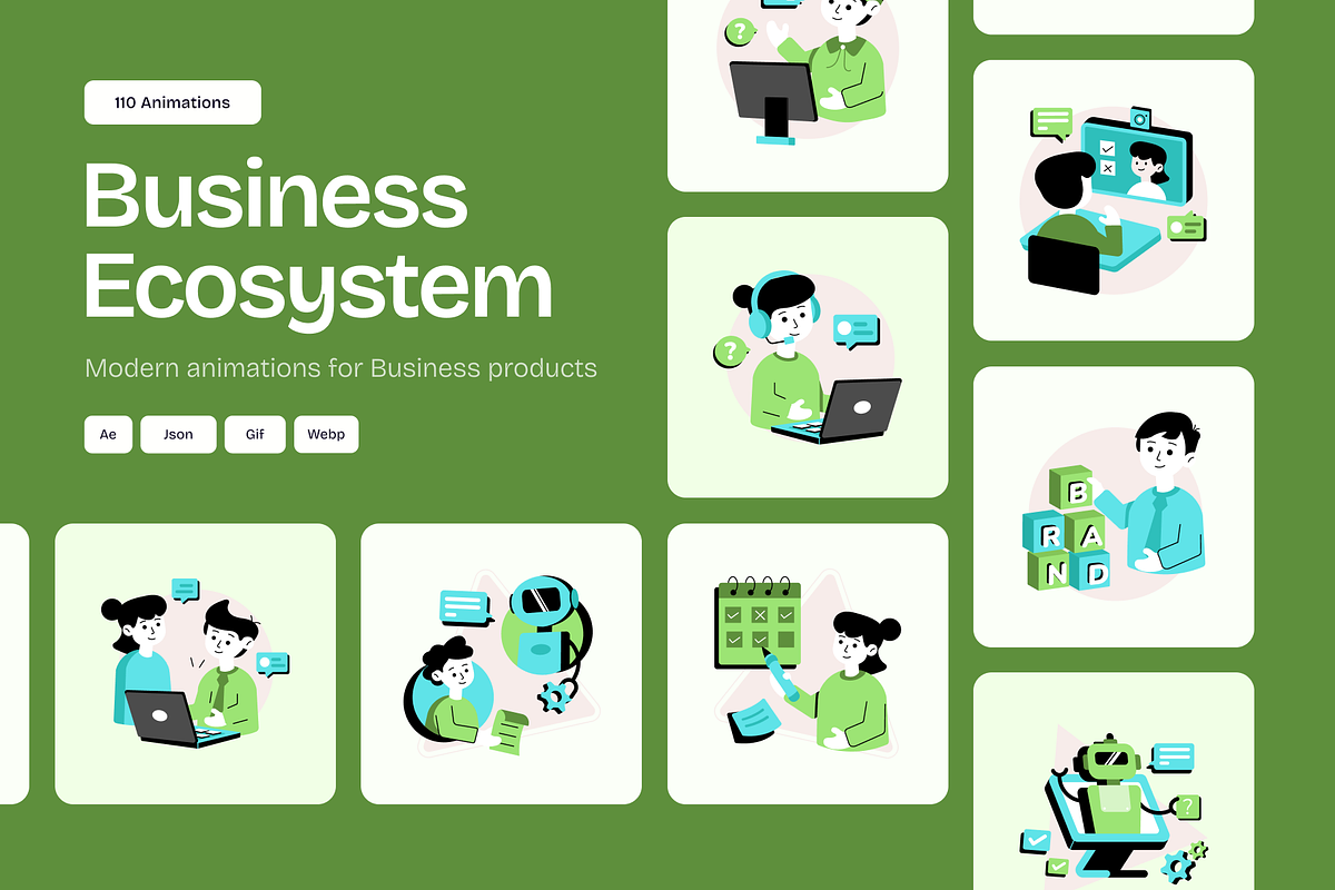 110 Animated Business Ecosystem, a Duotone Icon by Vectors Market (Photo 1 of 4)
