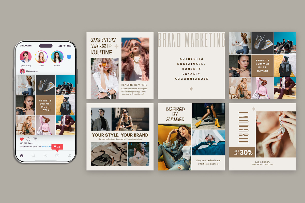 Instagram Post Template Social Media, a Social Media Template by Miyaji75 (Photo 6 of 10)