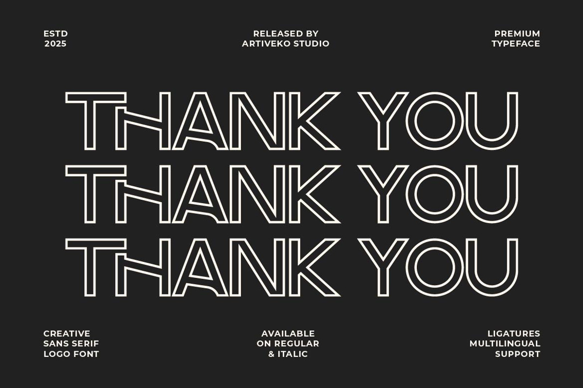Docade Logo Font, a Sans Serif Font by Artiveko (Photo 9 of 9)
