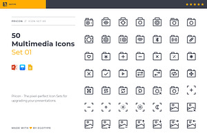 Pricon - Multimedia Icon Set 01, a Presentation Template by Egotype
