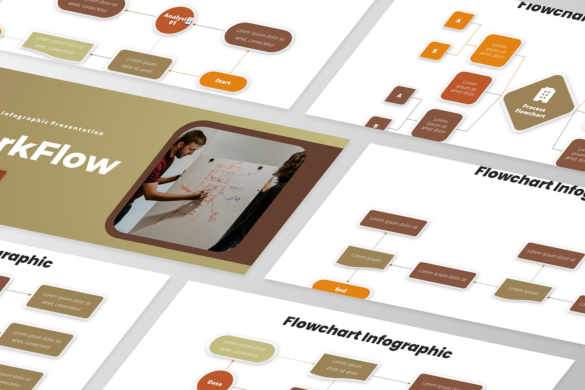 WorkFlow - Flowchart Infographic, a Presentation Template by ...