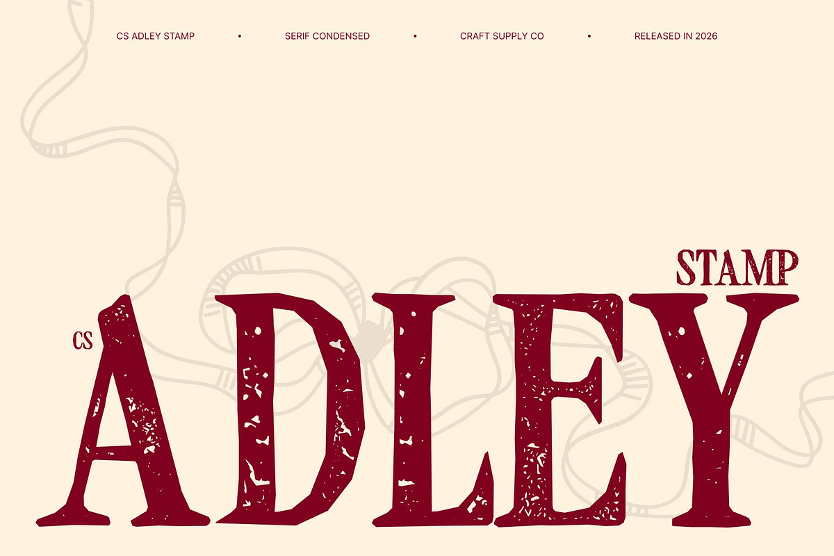 CS Adley Stamp, a Serif Font by Craft Supply Co. (Photo 1 of 8)
