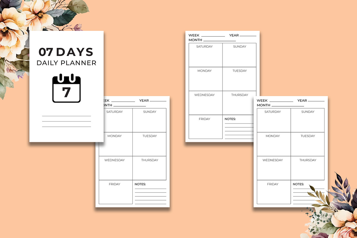 07 Days Daily Planner, a Stationery Template by Hurairagraphics (Photo 2 of 4)