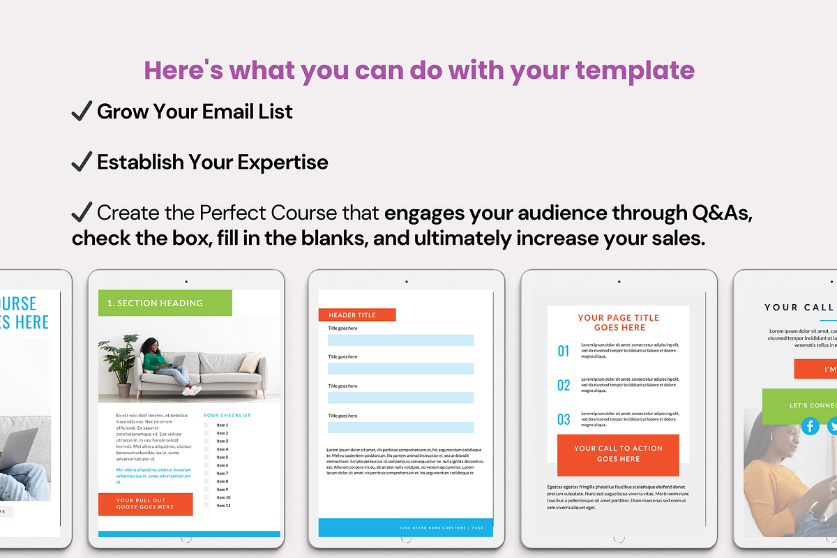 Multipurpose Canva Workbook Ebook, a Marketing Template by Templates by Carey (Photo 3 of 12)