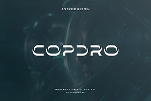 Copdro - Modern Futuristic Typeface, a Sans Serif Font by Letterna