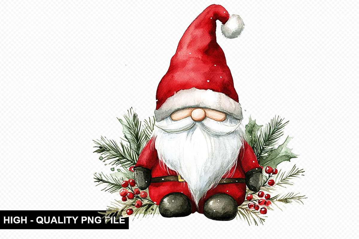 Christmas Gnome Clipart Bundle, an Illustration by crative8112 (Photo 3 of 10)