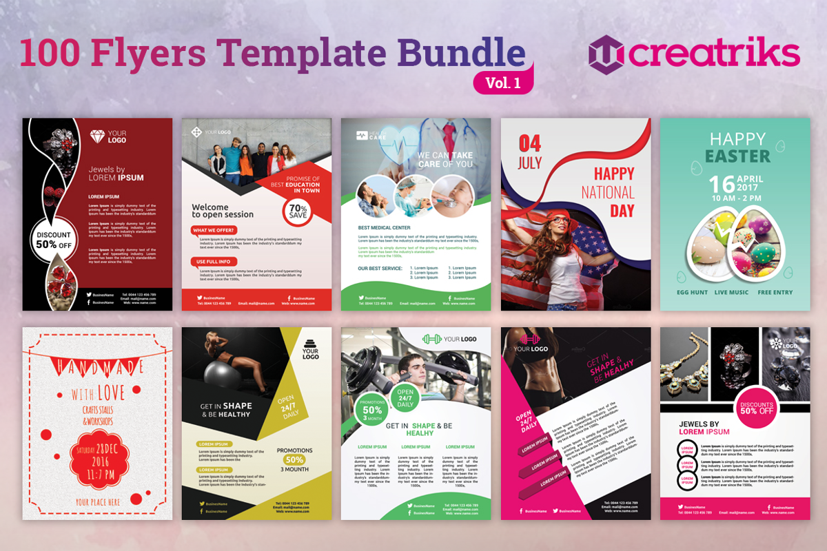 100+ Awesome Flyer Templates, a Flyer Template by Creatricks (Photo 9 of 11)