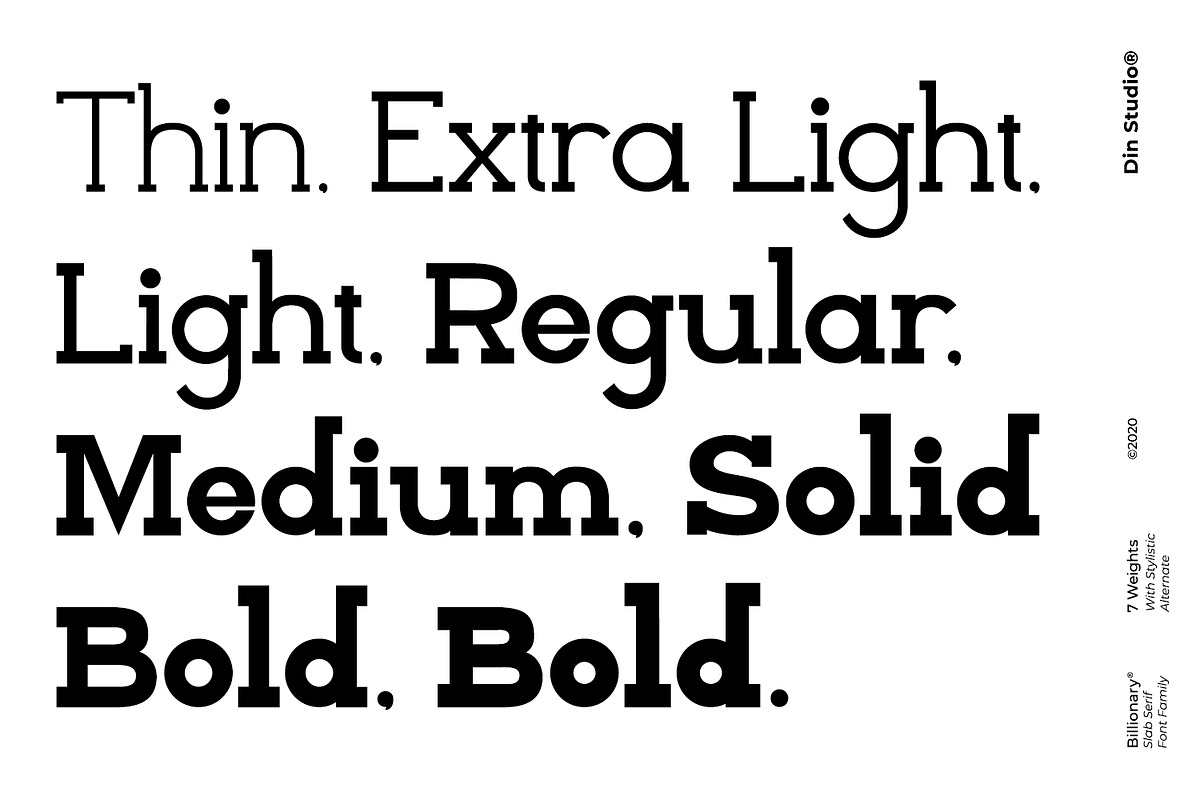 Billionary, a Slab Serif Font by din-studio.com (Photo 9 of 11)