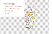 Watercolor Wildflower Clipart Bundle, an Illustration by MockupWizard (Thumbnail 3 of 4)