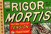 Rigor Mortis vintage comic font
