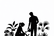 silhouette couple gardening together, an Illustration by Amazin_art (Thumbnail 8 of 11)