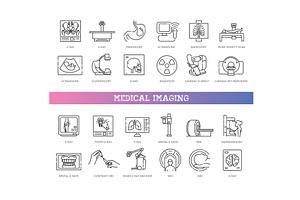 Medical imaging icons, an Icon by Tettygreen