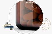 Amber Pills Bottle Mockup 300CC, a Packaging Mockup by Reformer Mockup (Thumbnail 6 of 6)