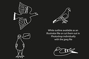 Cute doodle pigeons!, an Illustration by Liz Pengilley Studio (Thumbnail 3 of 4)