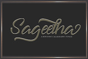 Sageetha, a Script Font by josstype (Thumbnail 1 of 6)