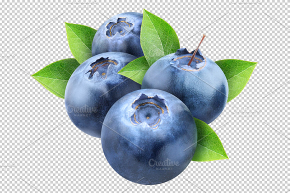 Blueberries With Leaves