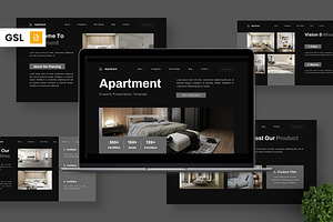 Apartement - Property Google Slide, a Presentation Template by Deepslide Studio