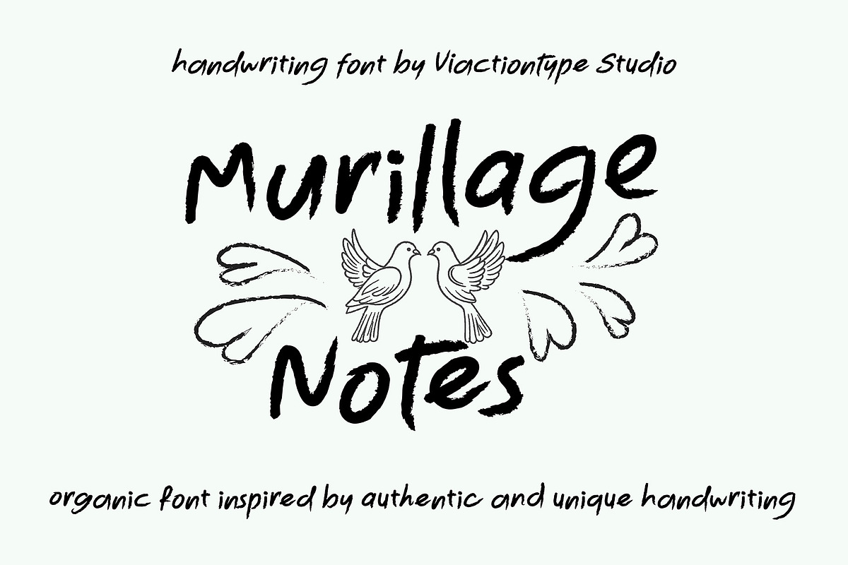 VT Murillage Notes–Handwriting Brush, a Handwritten Font by ViactionType (Photo 1 of 12)