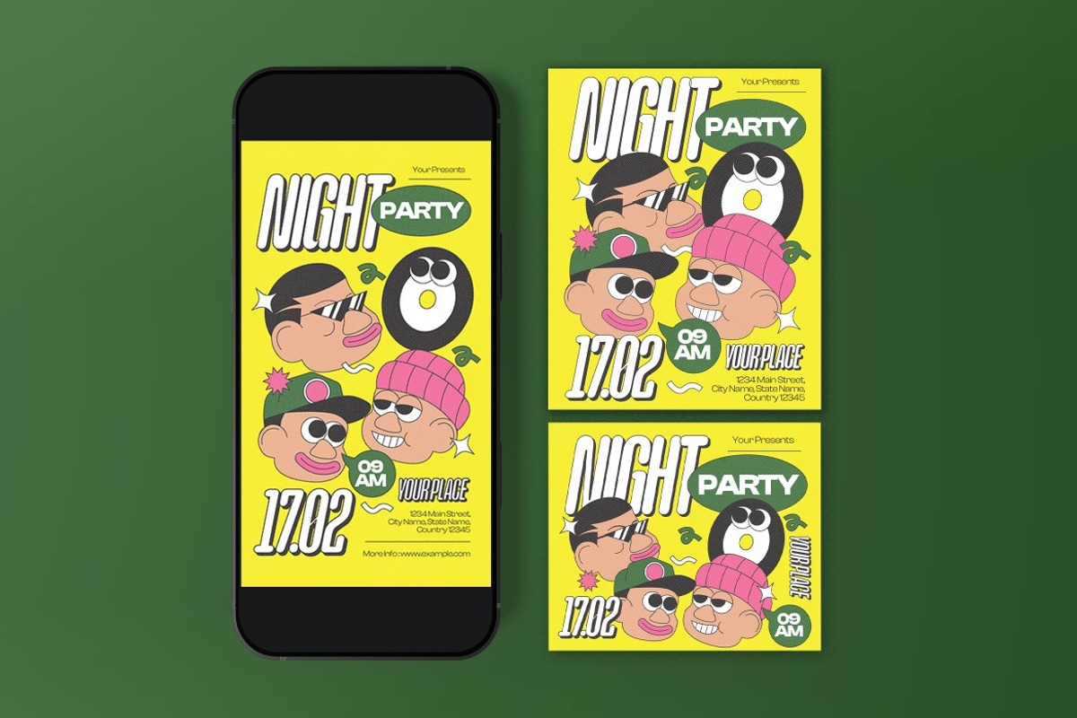 Party Night Flyer preview 3