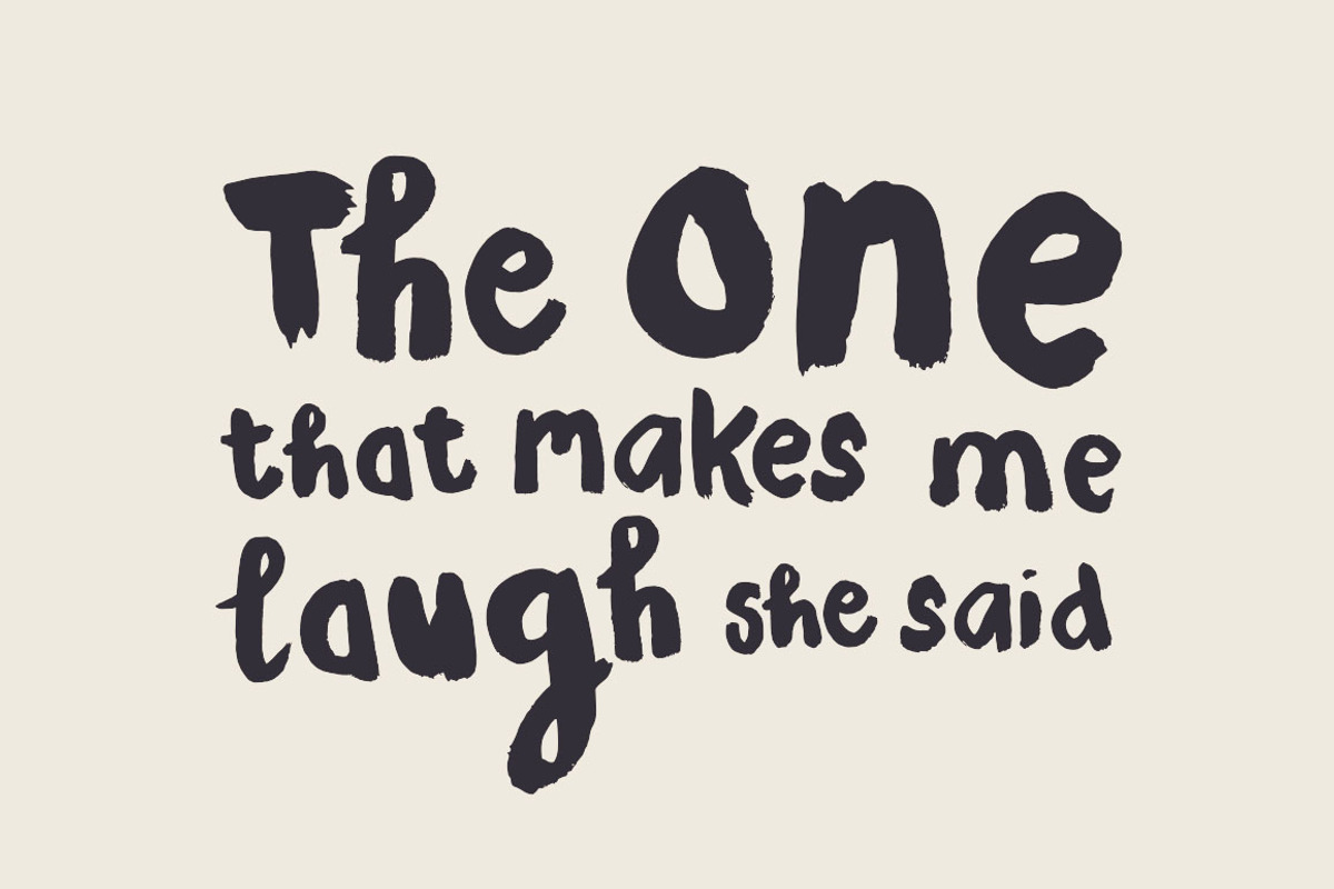 Display font Just like heaven brush preview 5