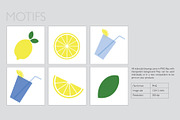 Digital Paper Pack Fresh Lemons, a Pattern Graphic by Akwadesign (Thumbnail 2 of 7)