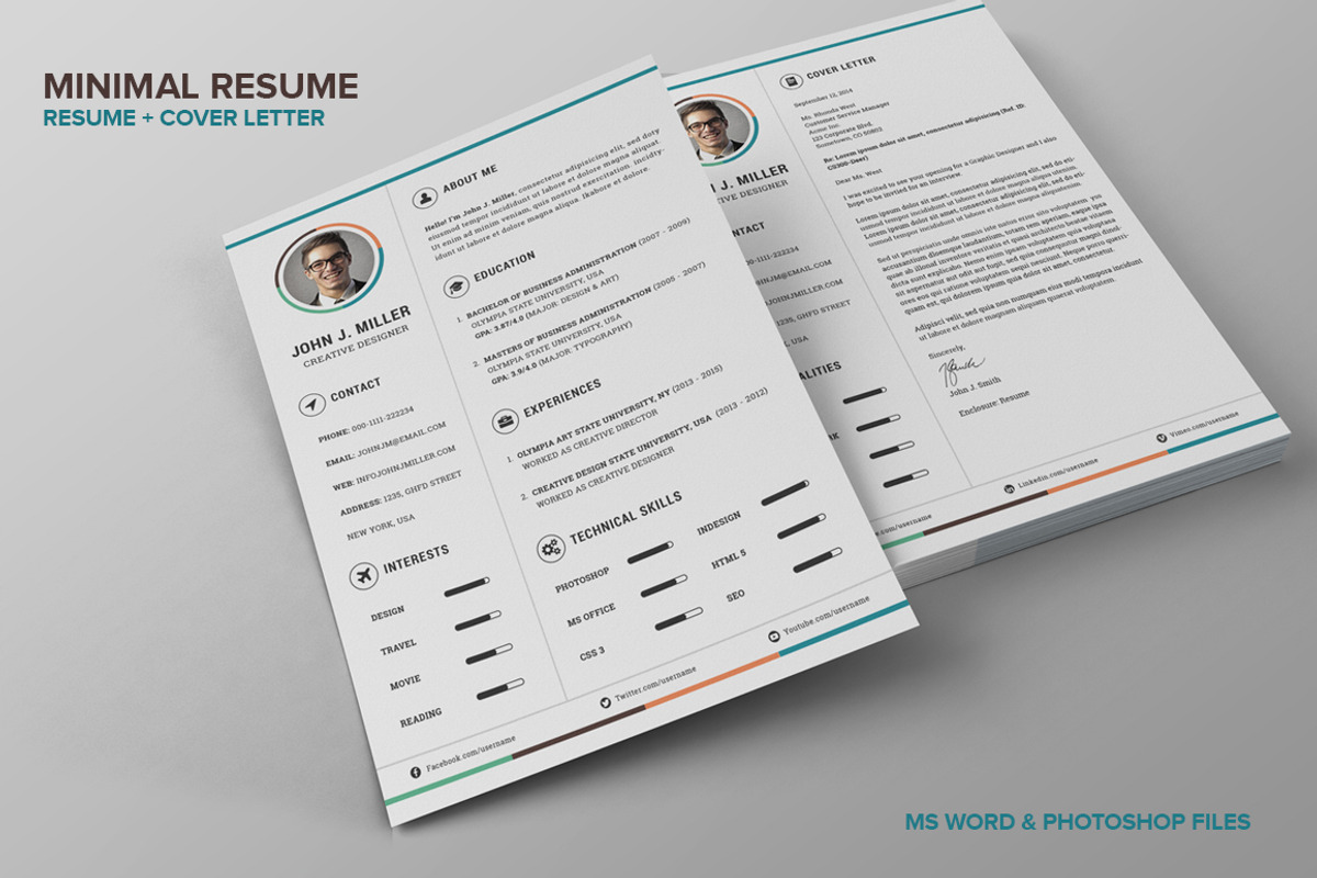 Minimal Resume CV, a Resume Template by SNIPESCIENTIST