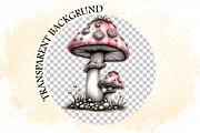 Whimsical Summer Mushroom Clipart, a Seasonal Illustration by SVGArt (Thumbnail 6 of 9)