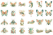 Spring Insects Garden Clipart, an Illustration by CreationArt (Thumbnail 2 of 6)