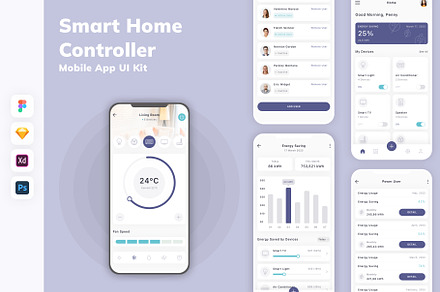 Smart Home Controller App UI Kit