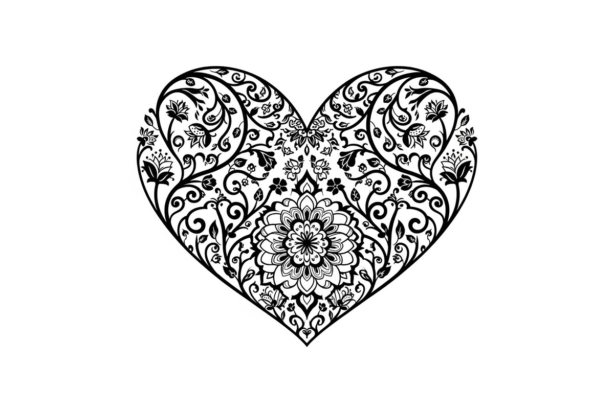 Ornamental Heart Silhouette Bundle, an Illustration by jahid234 (Photo 2 of 31)