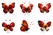 watercolour valentines-day butterfly, an Illustration by CreationArt (Thumbnail 6 of 7)