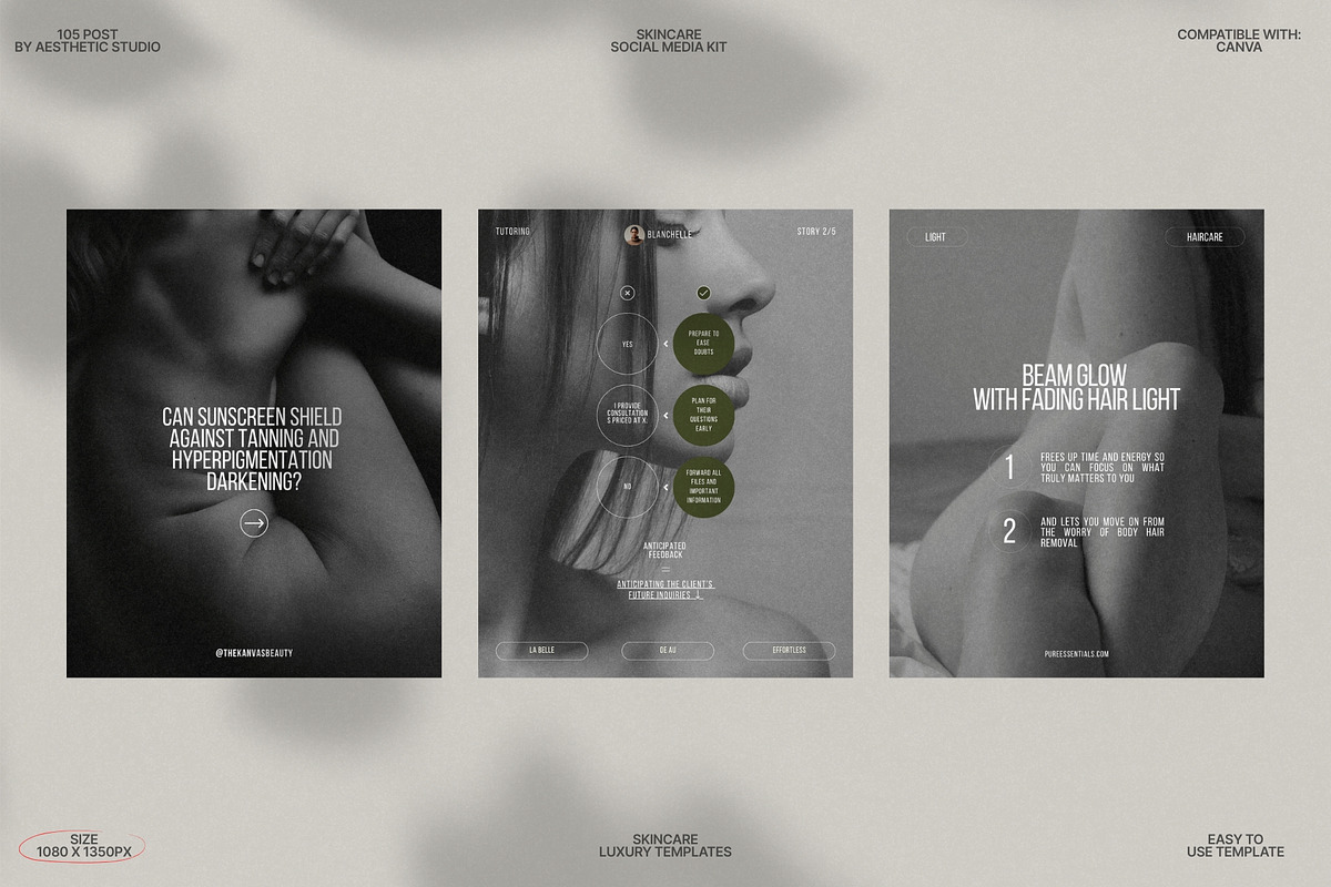 Skincare Posts for Canva Bundle preview 5