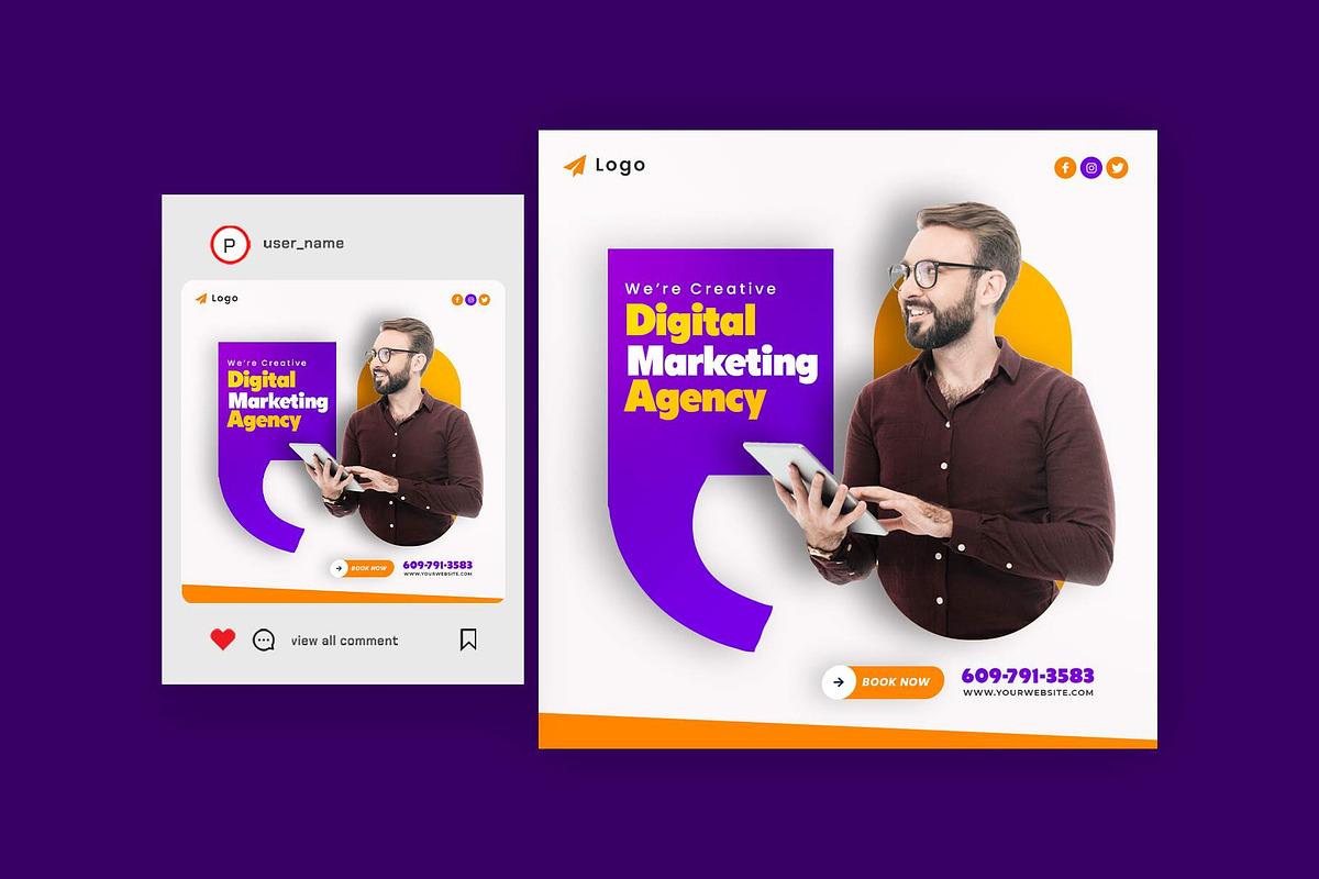 Agency Social Media Posts Bundle, a Social Media Template by Saman Osama (Photo 8 of 11)
