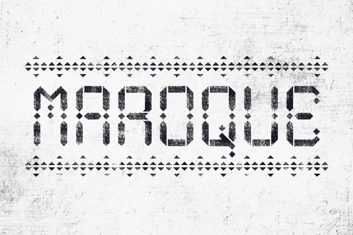 Maroque Stencil Font, a Font by Hello Mart (Photo 1 of 5)