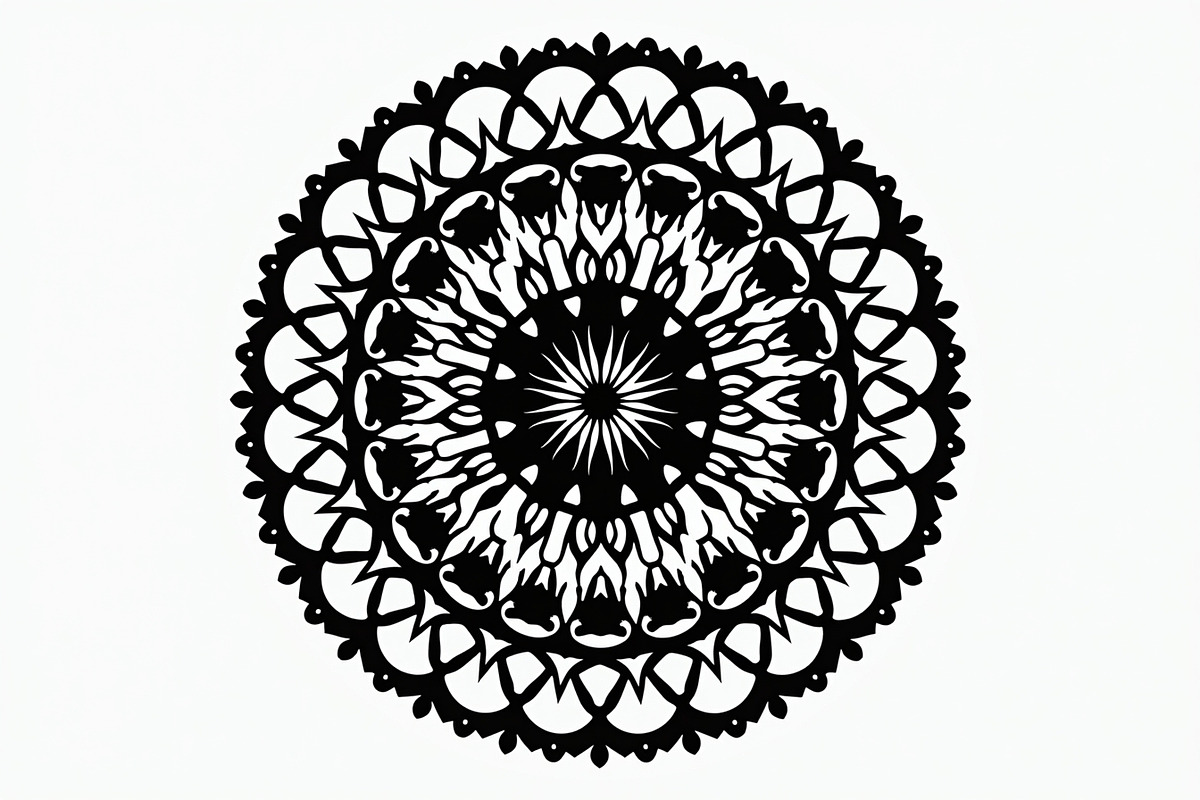 Elegant Mandala Silhouette Bundle, an Illustration by BIPLOB EXPERT (Photo 5 of 21)