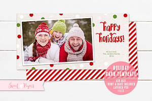 Holiday Photo Card Template, a Card Template by Sweet Papers