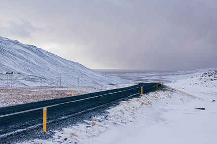 Mountain Road With Snow In Winter preview 5