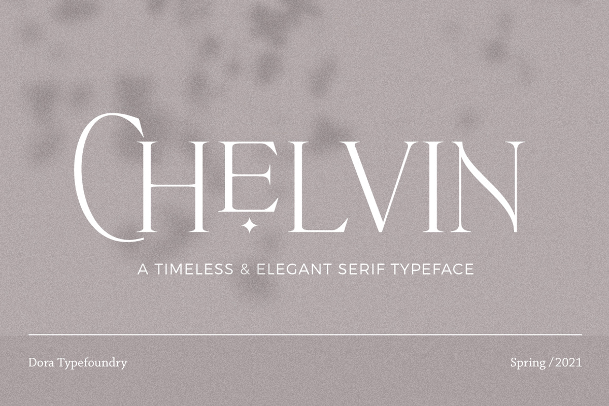 Chelvin Elegant Serif, a Serif Font by Dora Typefoundry (Photo 1 of 20)