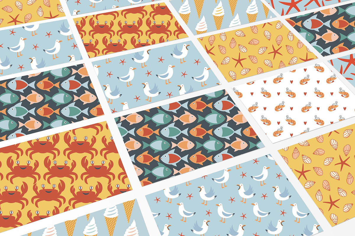 On the beach Summer pattern set, a Pattern Graphic by MarynArts (Photo 4 of 5)