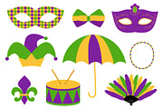 Mardi Gras clipart. Mardi Gras SVG, a Seasonal Illustration by IrinaShishkova (Thumbnail 4 of 6)