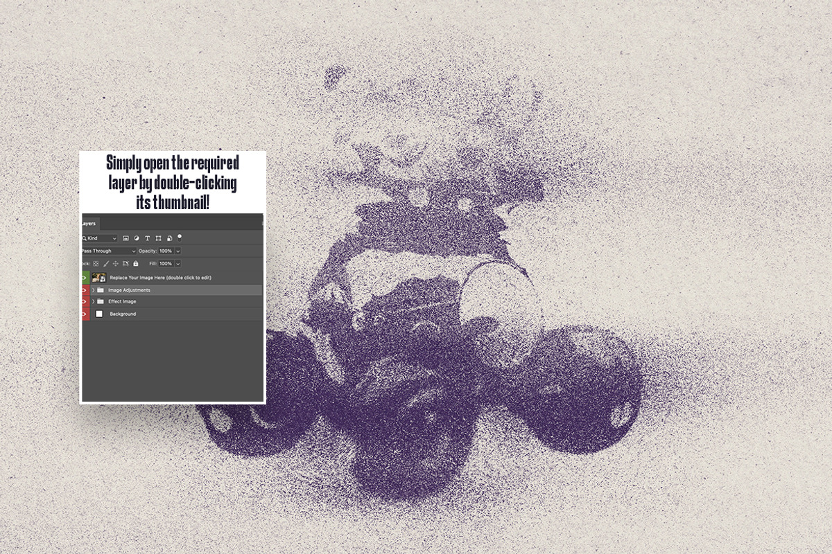 Smeared Distortion Photo Effect, a Layer Style Add-On by iDoodle Studio