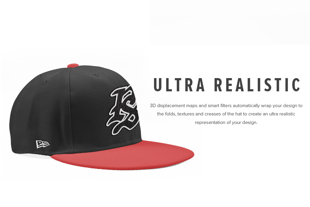 7 Premium Snapback Mockups, a Hat Mockup by Pixel Sauce™ (Photo 4 of 4)