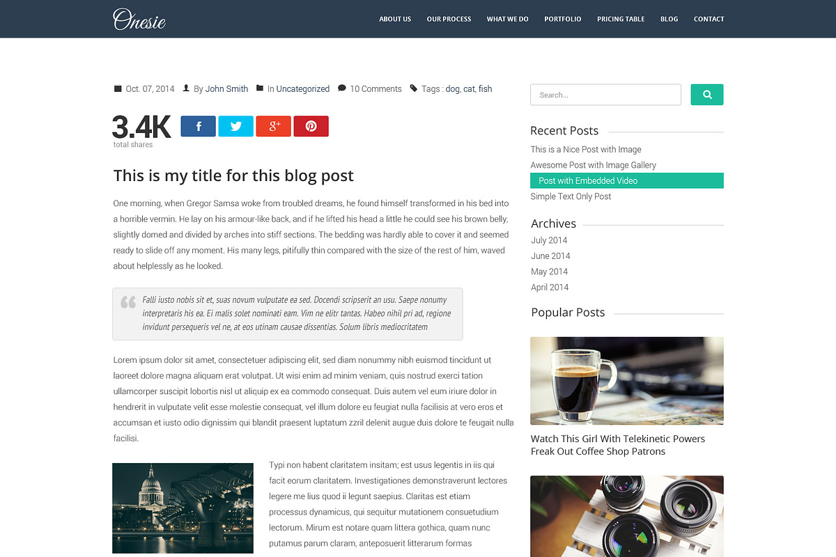 Onesie - One Page PSD Template, a Landing Page Template by Señor Themes (Photo 3 of 5)