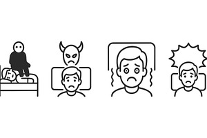 Vector illustration of line icons, an Illustration by ZinetroN