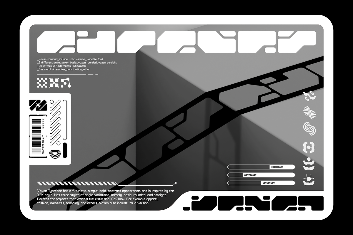 Vaxen-Rounded Variable Font, a Symbol Font by Font For Zula™ (Photo 5 of 10)