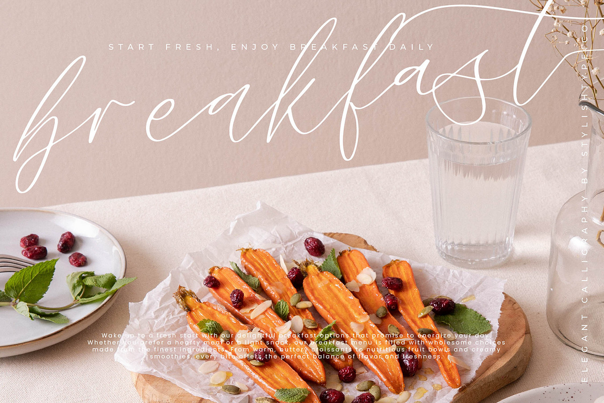 Andore Roselan Elegant Calligraphy, a Script Font by stylishtype.co (Photo 16 of 20)