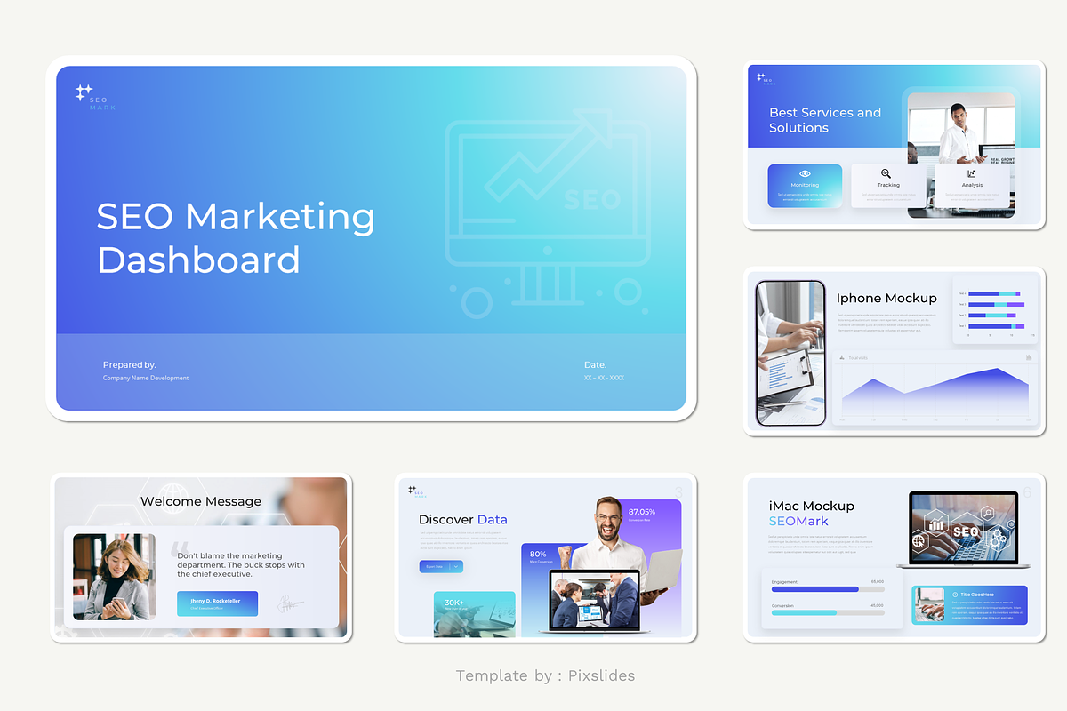 SEO And Marketing Powerpoint, a Presentation Template by Pixslides (Photo 2 of 6)