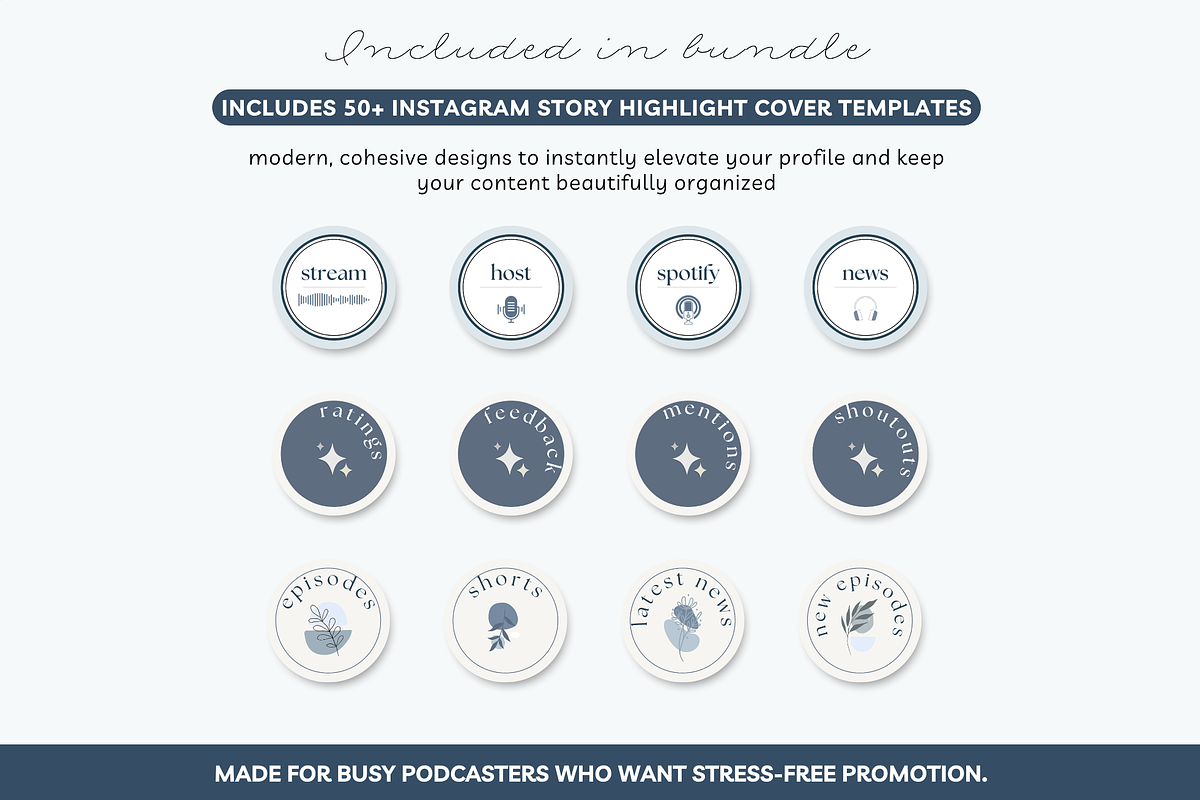 Podcast Canva Instagram templates preview 7