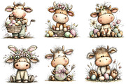Whimsical Easter Cow Clipart, an Illustration by Dream Creation (Thumbnail 4 of 6)